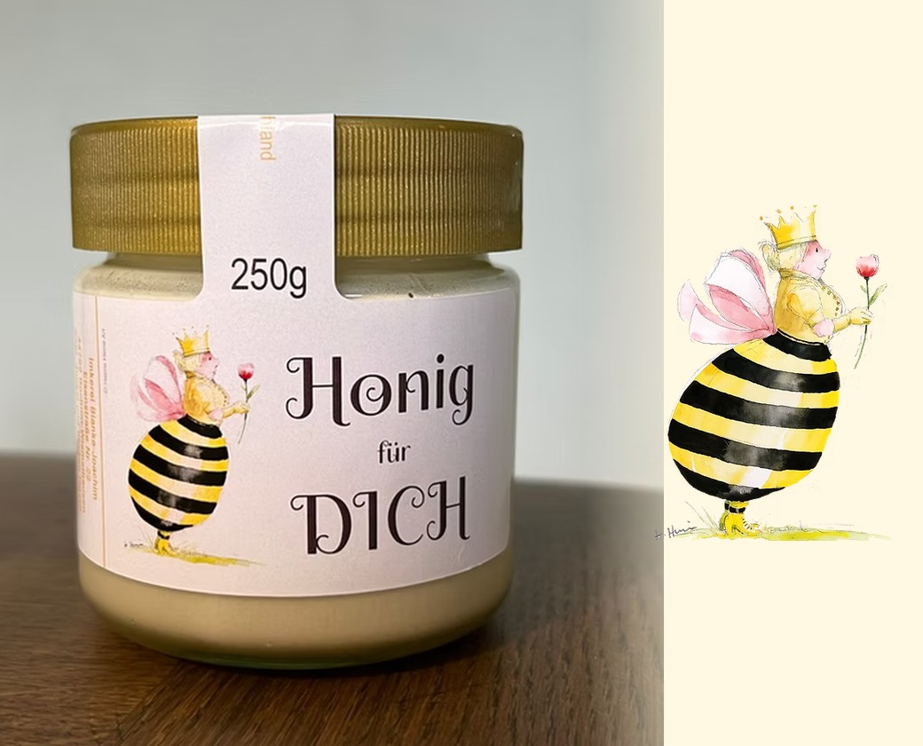 Süße Biene – Honig für Dich und Original-Logo